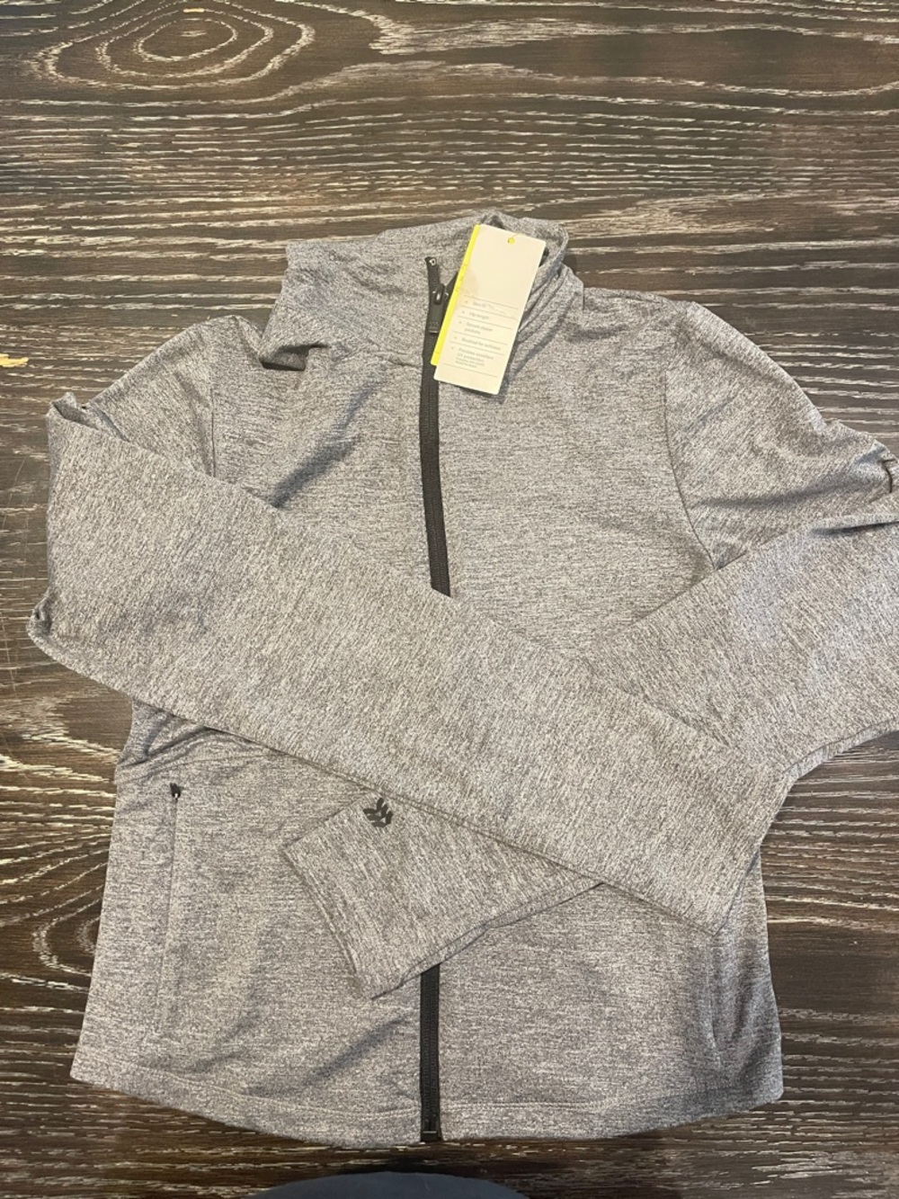 All In Motion S Womens Jacket Full Zip Moisture Wicking Quick Dry Heathered Gray - Picture 2 of 3